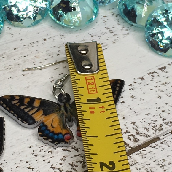 Tiger Swallowtail Acrylic Butterfly Earrings - Picture 6 of 7